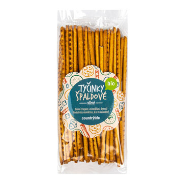 BIO tyčinky celozrnné špaldové solené 150 g Country Life 